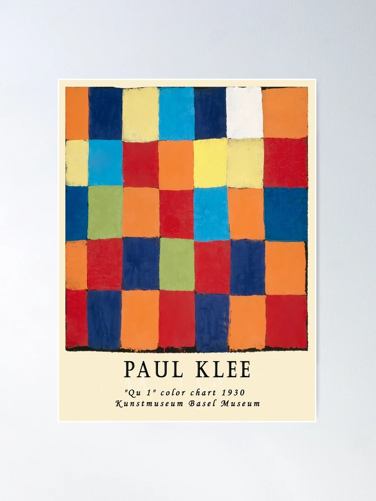 Remixed Qu 1 color chart painting by Paul Klee Bauhaus