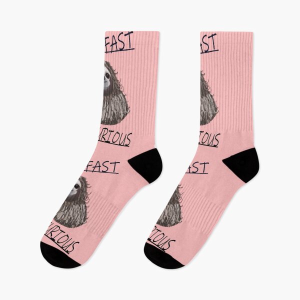Item preview, Not Fast Not Furious Sloth light light pink background designed and sold by DemonicGloom.