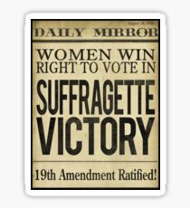 Suffragette Victory Frauen haben das Recht zu wählen Sticker