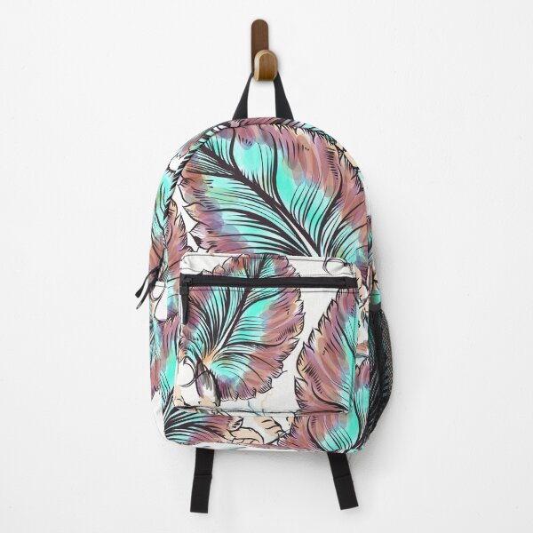 Item preview, Aqua and pink leaves designed and sold by FGCART.