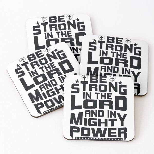 Item preview, Be Strong in the Lord and In Mighty Power Jesus All things are Possible Love God Happy Life Apparel Essential Motivation Inspiration Joy Mood designed and sold by DesignByHeartUK.