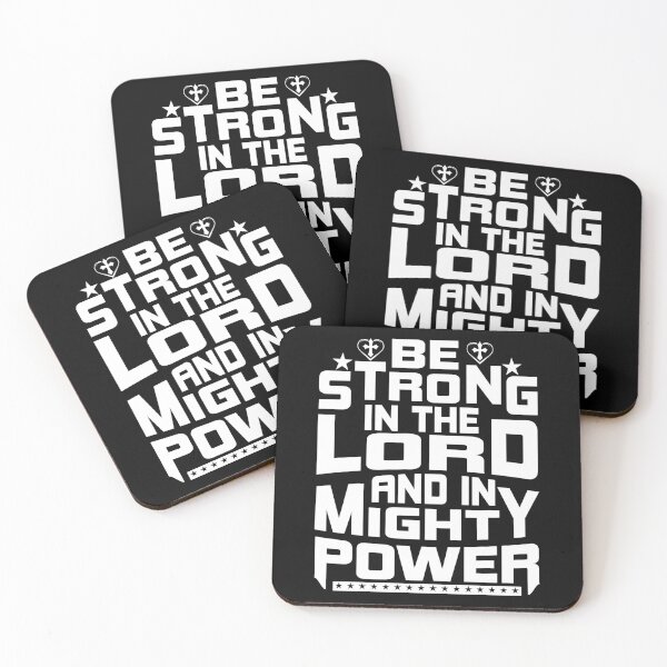 Item preview, Be Strong in the Lord and In Mighty Power Jesus All things are Possible Love God Happy Life Apparel Essential Motivation Inspiration Joy Mood designed and sold by DesignByHeartUK.