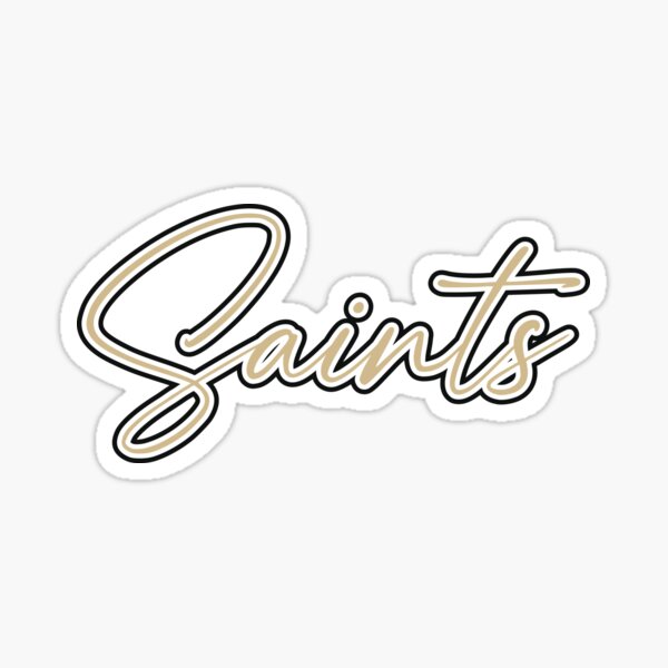 Metallic New Orleans Saints Sticker 5 1/2in x 7 3/4in