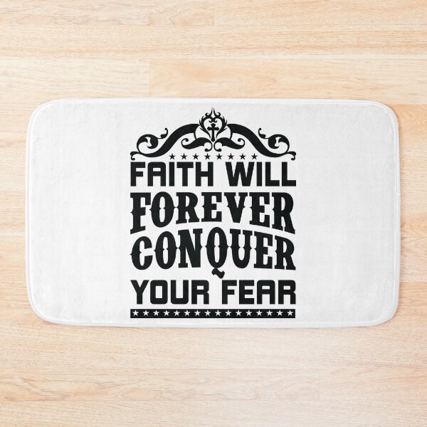 Item preview, Faith Will Forever conquer Your Fear Jesus All things are Possible Love God Happy Life Apparel Essential Motivation Inspiration Joy Mood designed and sold by DesignByHeartUK.