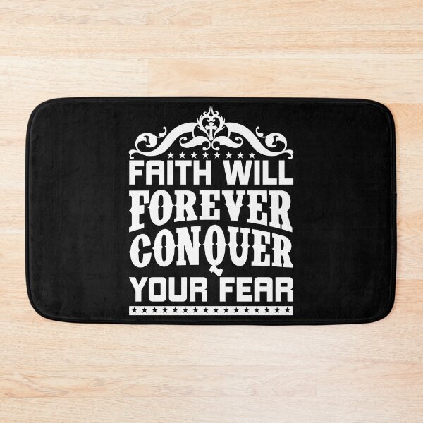 Item preview, Faith Will Forever conquer Your Fear Jesus All things are Possible Love God Happy Life Apparel Essential Motivation Inspiration Joy Mood designed and sold by DesignByHeartUK.