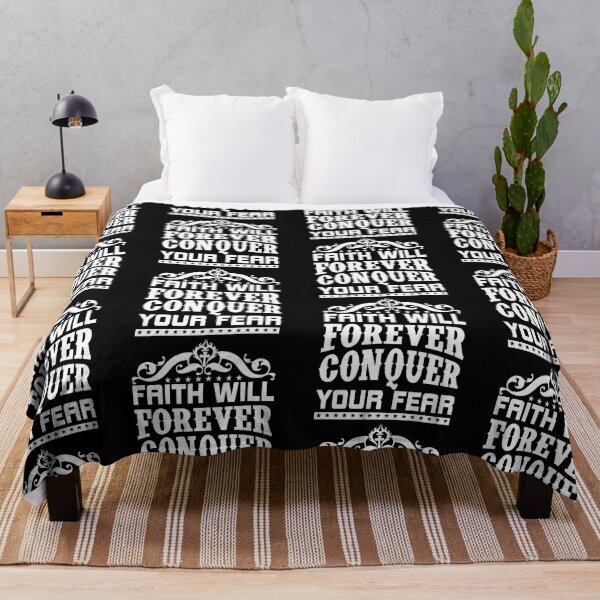 Item preview, Faith Will Forever conquer Your Fear Jesus All things are Possible Love God Happy Life Apparel Essential Motivation Inspiration Joy Mood designed and sold by DesignByHeartUK.