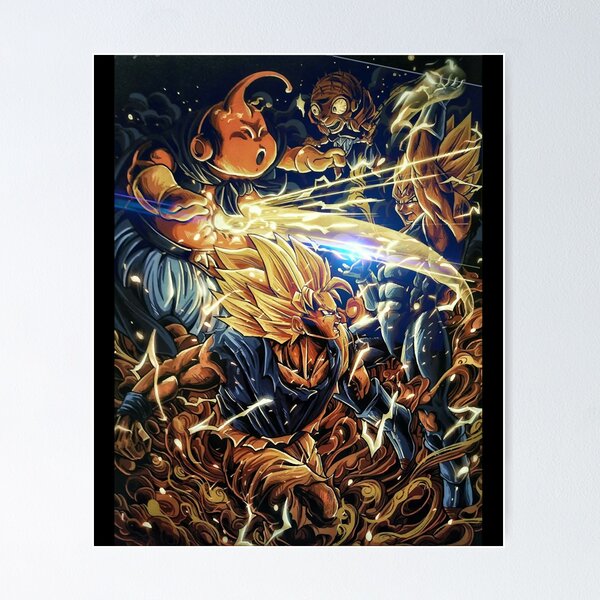 Goku vs Vegeta Kamehameha posters & Art Prints de Froze Studio - Printler