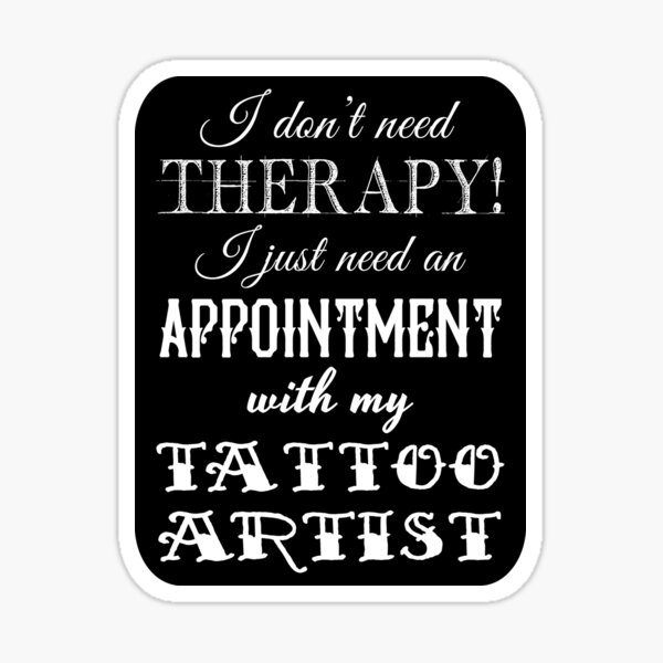 Tattoo Therapy Sticker