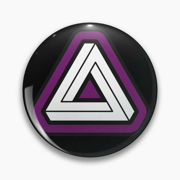 Item preview, Purple Impossible Triangle Optical Illusion designed and sold by iscaStudioArt.