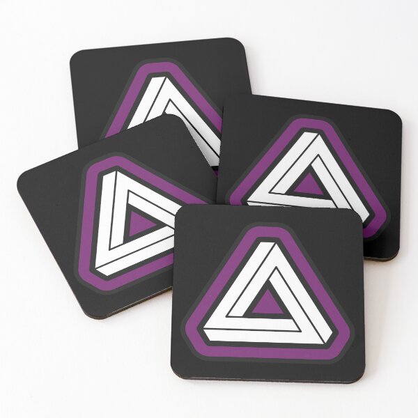 Item preview, Purple Impossible Triangle Optical Illusion designed and sold by iscaStudioArt.