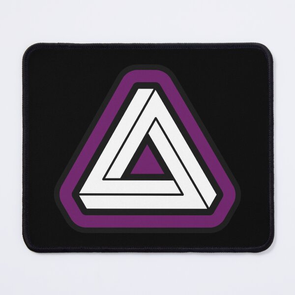 Item preview, Purple Impossible Triangle Optical Illusion designed and sold by iscaStudioArt.