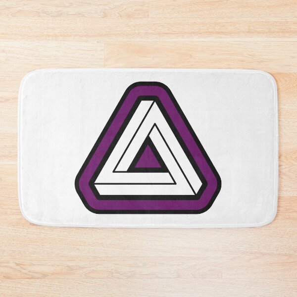 Item preview, Purple Impossible Triangle Optical Illusion designed and sold by iscaStudioArt.