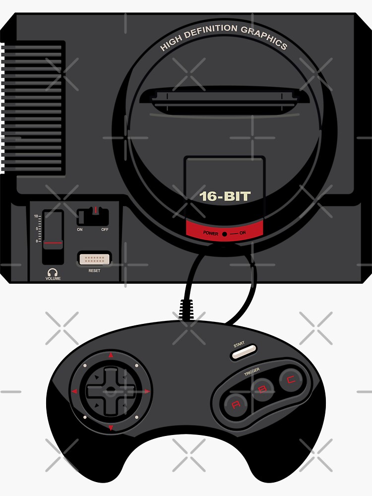 Retro Black 16-bit Warrior Magnet