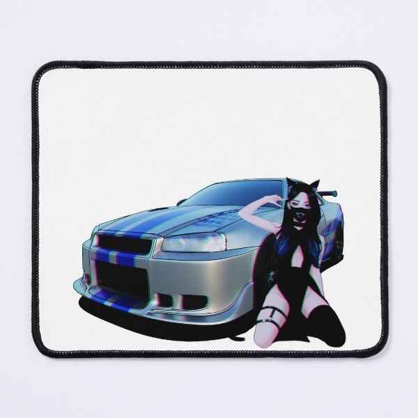Item preview, Japanese anime girl cars fan, Nissan Skyline r34 and anime girl. designed and sold by CRWorks Shop.