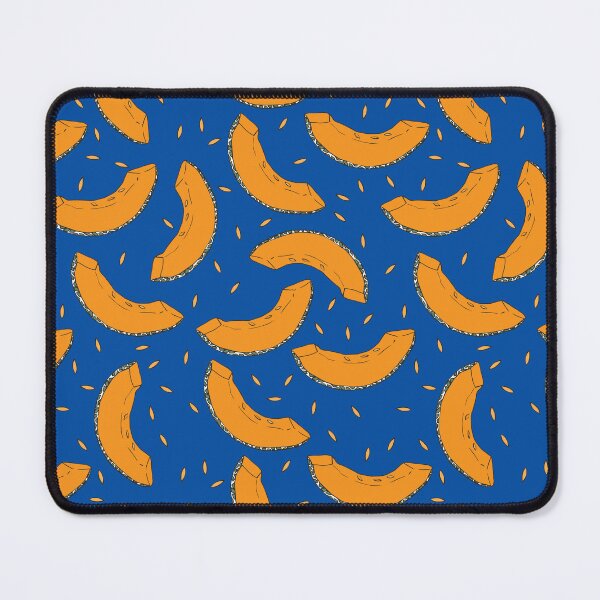 Item preview, Pattern with melon slices and seeds on dark blue background designed and sold by hmorena.