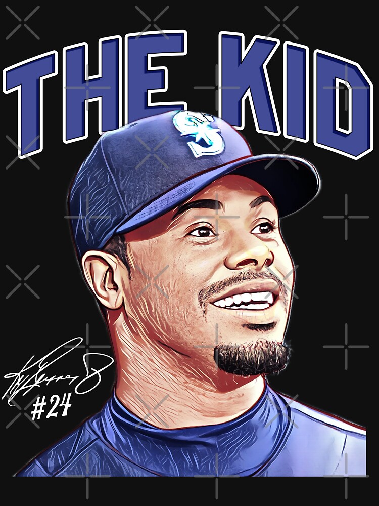 Ken Griffey Jr Retro Baseball Caricature T Shirt