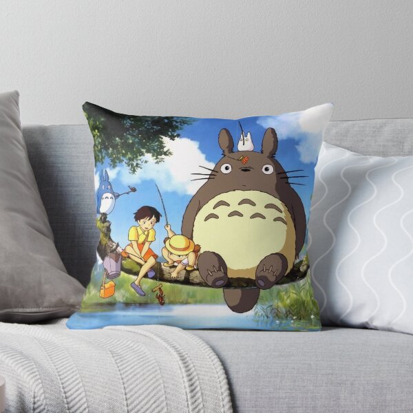 Mei Fishing Cushion Throw Pillow