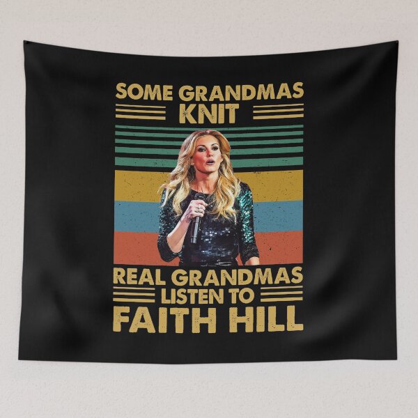 Item preview, Retro Some Grandmas Knit Real Grandmas Listen to Faith Hill designed and sold by HelenaLomeli.