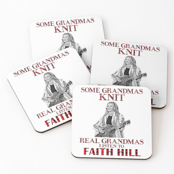 Item preview, Some Grandmas Knit Real Grandmas Listen to Faith Hill White designed and sold by HelenaLomeli.