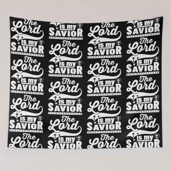 Item preview, The Lord is my Savior Love God Happy Life Apparel Essential Motivation Inspiration Joy Mood designed and sold by DesignByHeartUK.