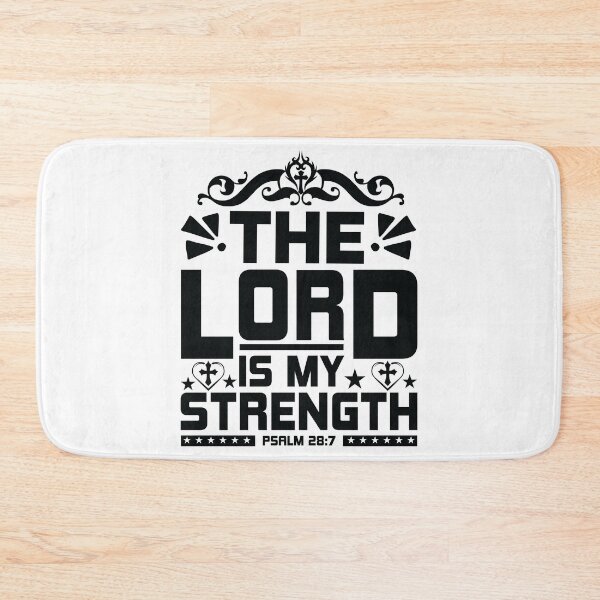 Item preview, The Lord Is My Strength Psalm Love God Happy Life Apparel Essential Motivation Inspiration Joy Mood designed and sold by DesignByHeartUK.