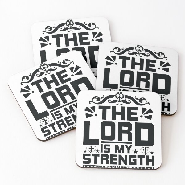 Item preview, The Lord Is My Strength Psalm Love God Happy Life Apparel Essential Motivation Inspiration Joy Mood designed and sold by DesignByHeartUK.