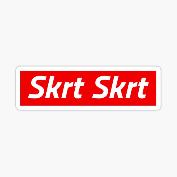 Skrt Skrt Red Finesse Graphic Sticker
