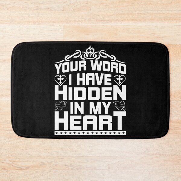 Item preview, Your Word I have Hidden In My Heart Love God Happy Life Apparel Essential Motivation Inspiration Joy Mood designed and sold by DesignByHeartUK.