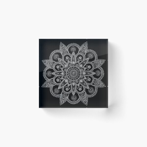 Item preview, Black and white monochromatic mandala, black and white art designed and sold by Katy N. Mandala Art.