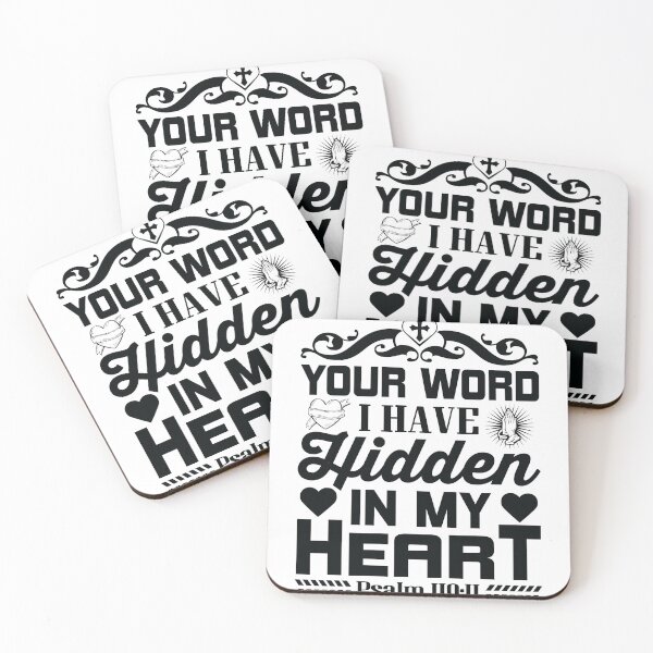 Item preview, Your Word I have Hidden In My Heart Psalm Love God Happy Life Apparel Essential Motivation Inspiration Joy Mood designed and sold by DesignByHeartUK.