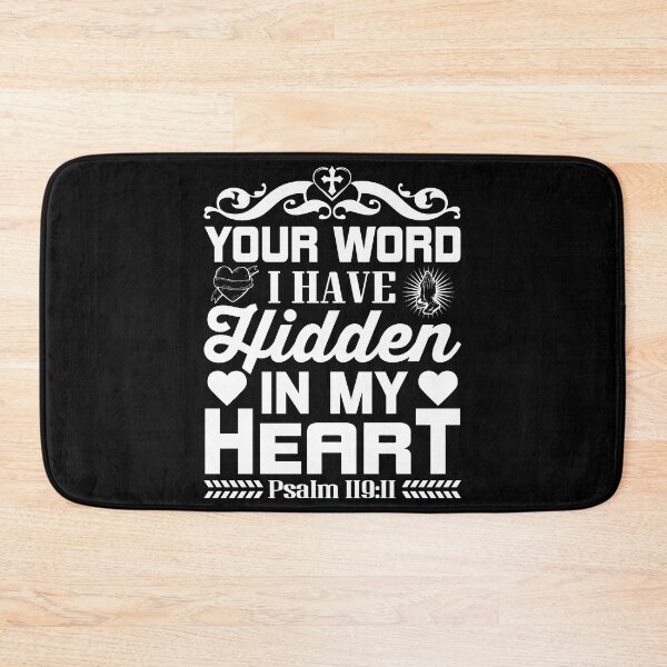 Item preview, Your Word I have Hidden In My Heart Psalm Love God Happy Life Apparel Essential Motivation Inspiration Joy Mood designed and sold by DesignByHeartUK.
