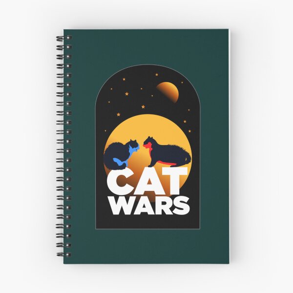 Item preview, Cat Wars Funny Fighting Cats at night vector art    designed and sold by soullook.