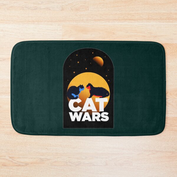 Item preview, Cat Wars Funny Fighting Cats at night vector art    designed and sold by soullook.