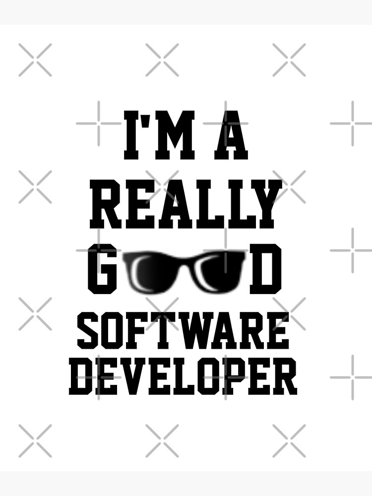 Disover Im A Really Good Software Developer Premium Matte Vertical Poster
