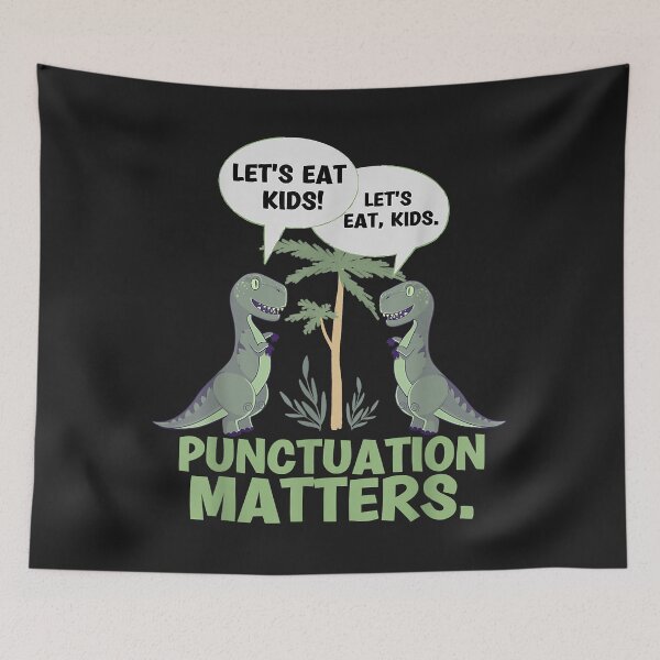 Item preview, Lets Eat Kids Punctuation Matters T-Rex Cute Funny Dinosaur designed and sold by luciaaljudith.