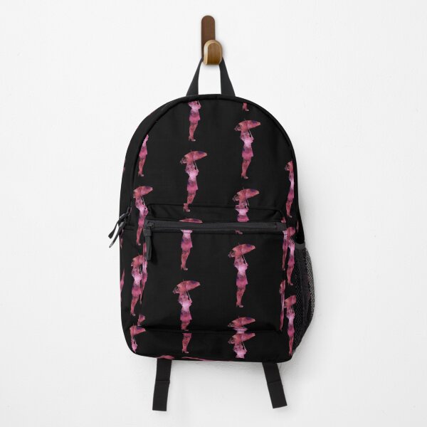 Aperçu de l'œuvre Elegant Lady with Umbrella - Rose Patterns for T-shirts, stickers and other accessories créée et vendue par Celestial Reach.