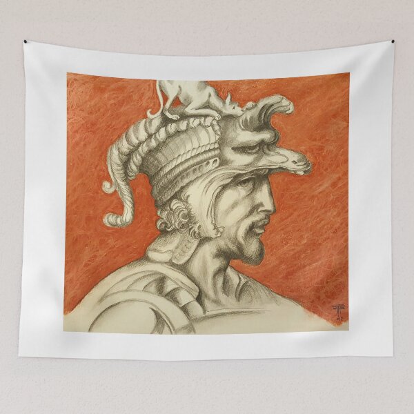 Item preview, Young nobleman with helmet. After Michelangelo Buonarroti.  designed and sold by Tereza Pilar  Art.