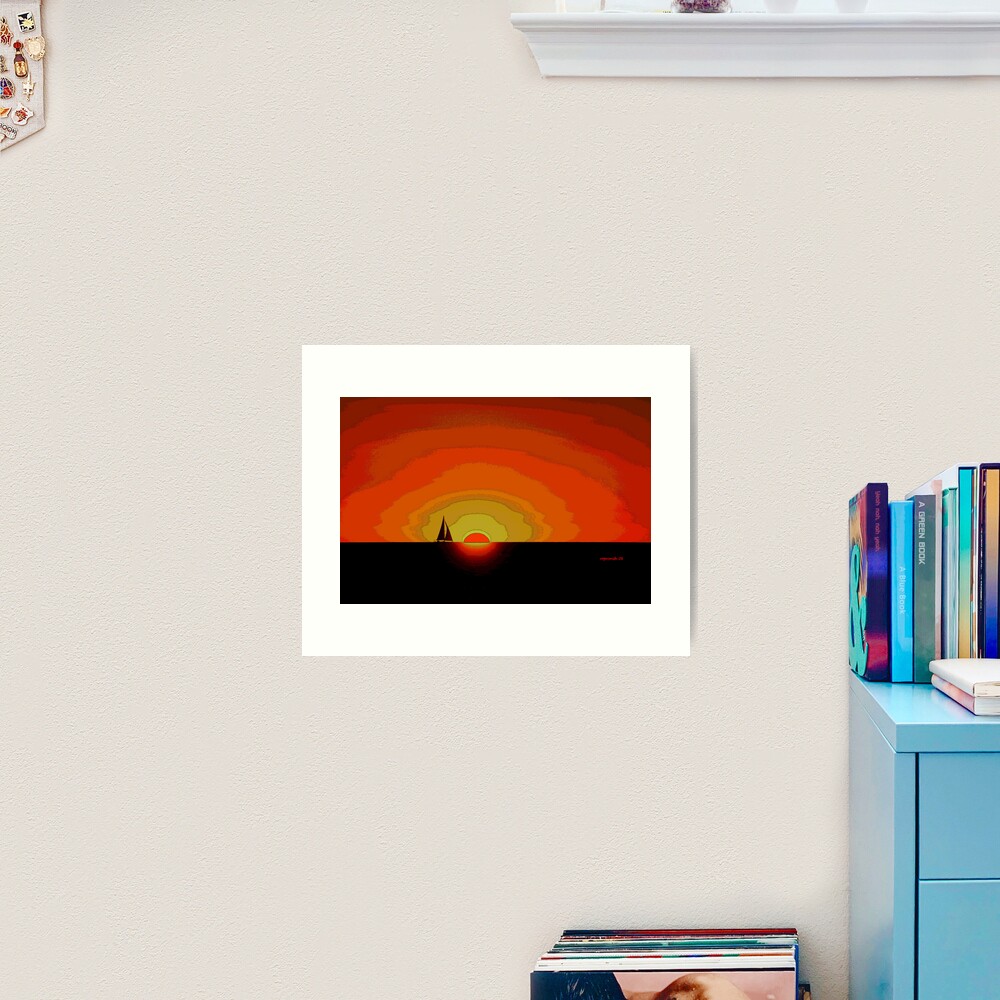 west beach sunset Art Print