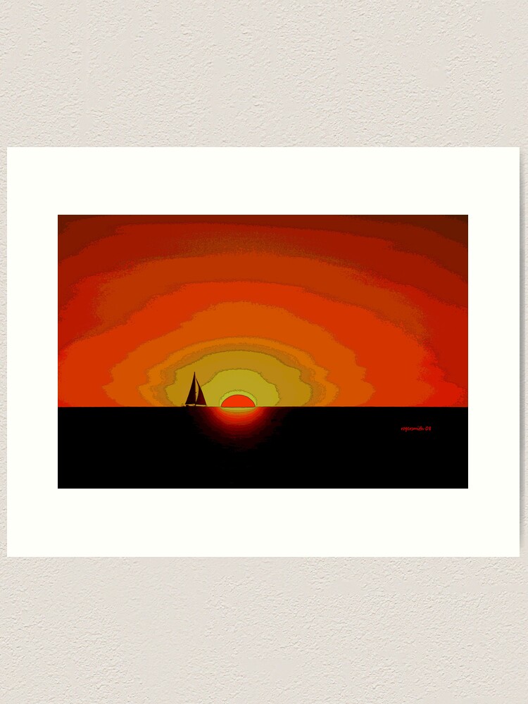 Alternate view of west beach sunset Art Print