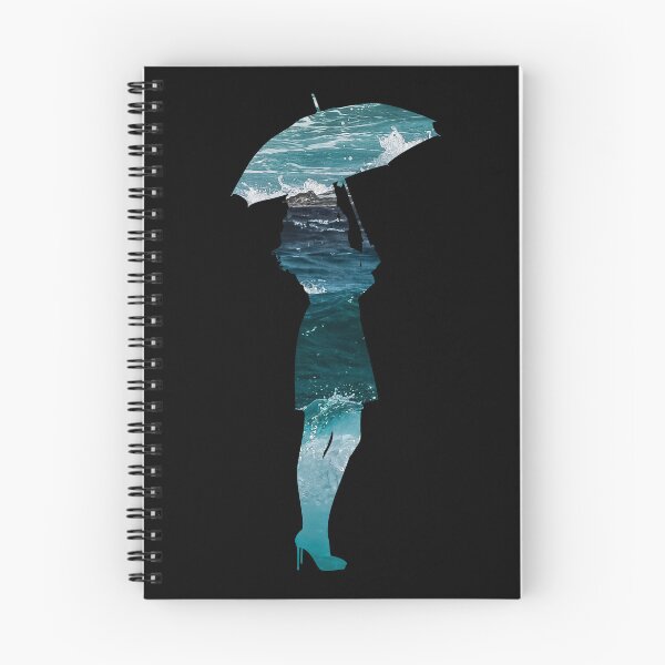 Artikelvorschau, Elegant Lady with Umbrella - Tidal Wave Patterns for T-shirts, stickers and other accessories entworfen und verkauft von Celestial Reach.