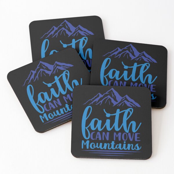 Item preview, Faith Can Move Mountains Inspirational Motivational Quotes Saying Happy Life Apparel Essential Motivation Inspiration Joy Mood designed and sold by DesignByHeartUK.