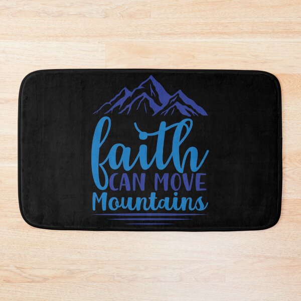 Item preview, Faith Can Move Mountains Inspirational Motivational Quotes Saying Happy Life Apparel Essential Motivation Inspiration Joy Mood designed and sold by DesignByHeartUK.