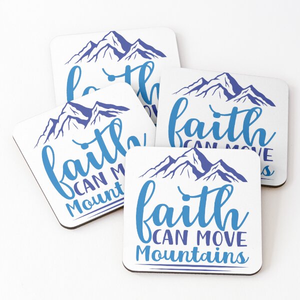 Item preview, Faith Can Move Mountains Inspirational Motivational Quotes Saying Happy Life Apparel Essential Motivation Inspiration Joy Mood designed and sold by DesignByHeartUK.