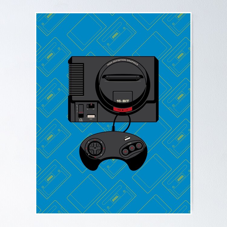 Retro Black 16-bit Warrior Magnet