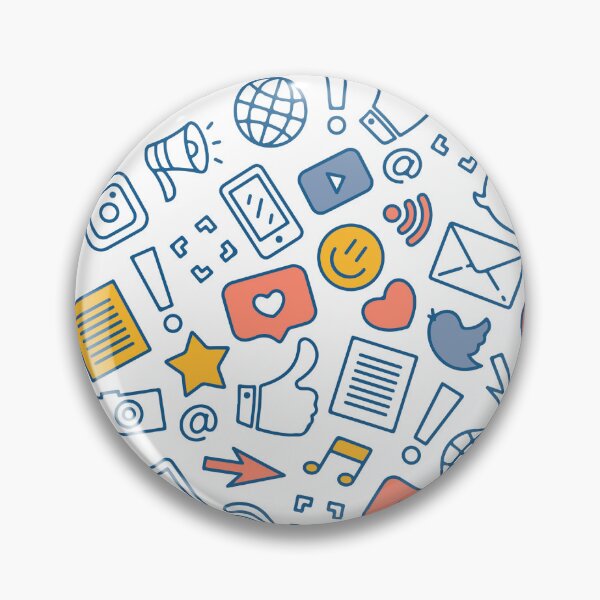 Item preview, Social Media Icons Seamless Pattern designed and sold by anjanaartz.