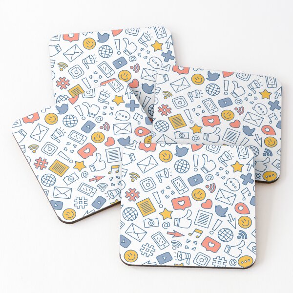 Item preview, Social Media Icons Seamless Pattern designed and sold by anjanaartz.