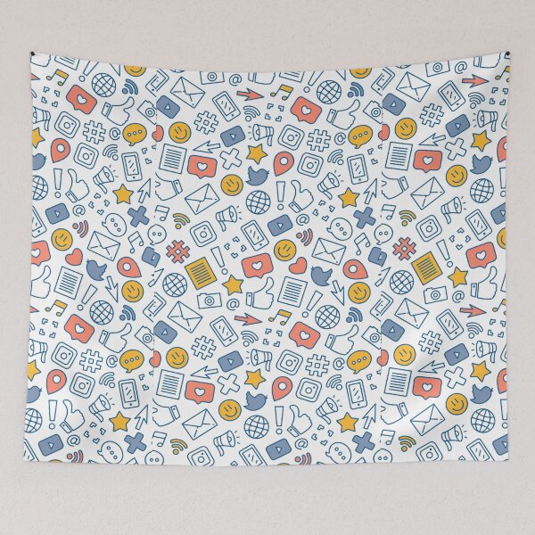 Item preview, Social Media Icons Seamless Pattern designed and sold by anjanaartz.