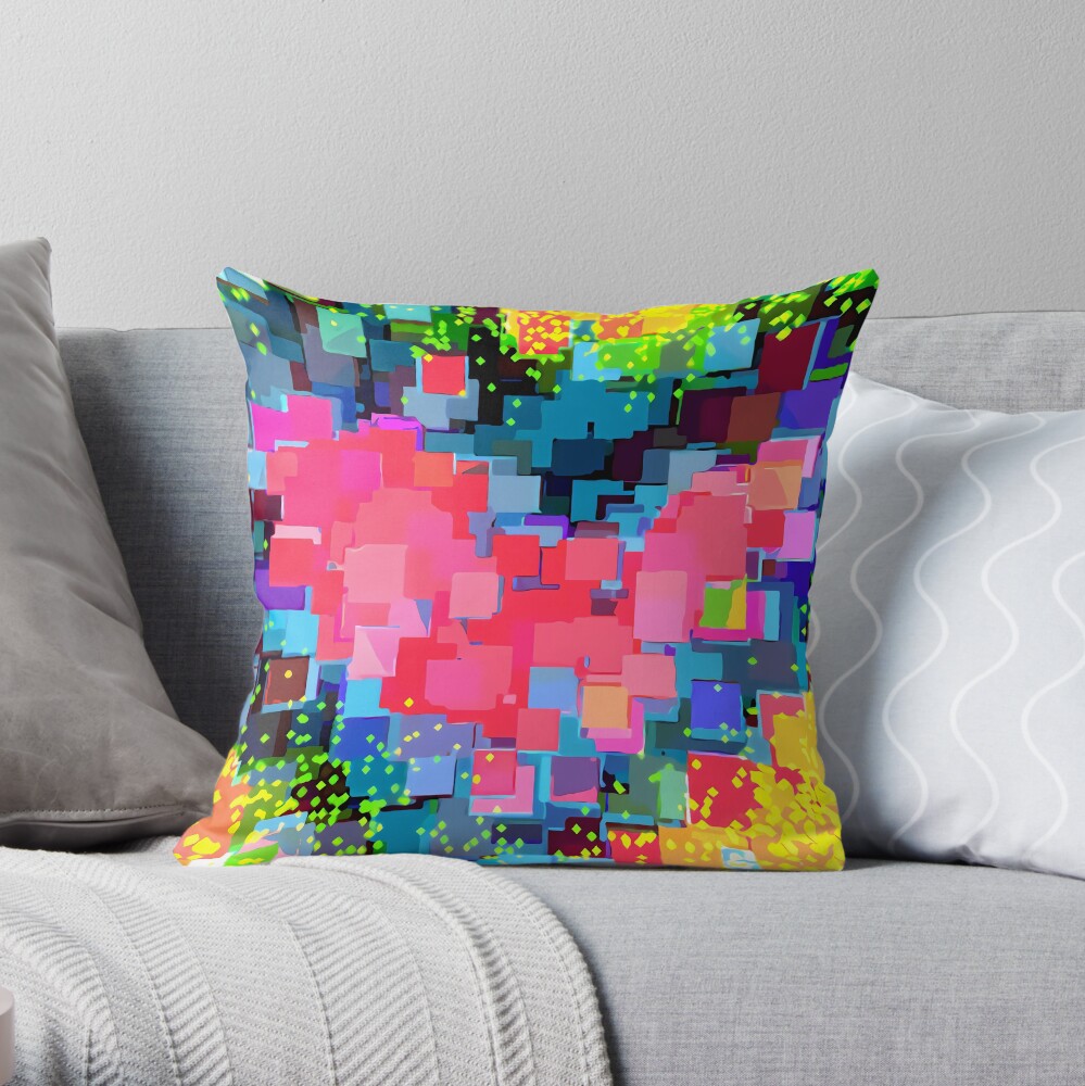 Shape of A Rainbow Heart Throw Pillow