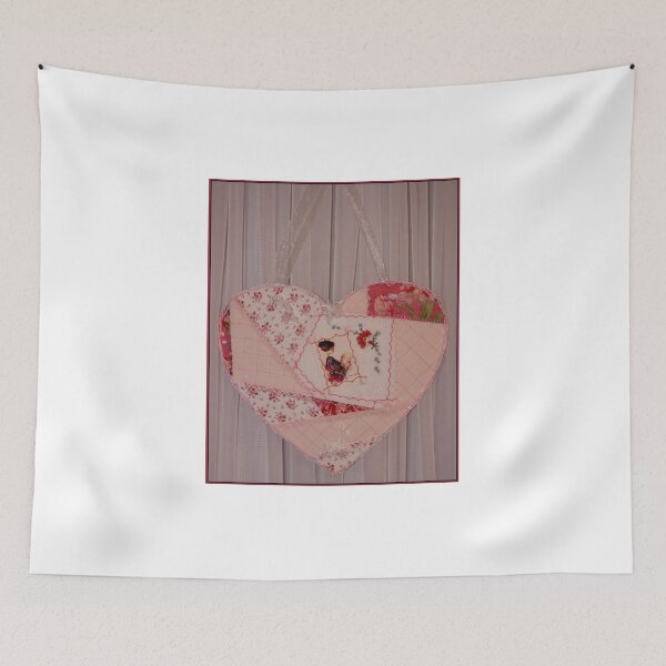Item preview, Reading the letter - emboidered patchwork heart. designed and sold by Sandra Foster.
