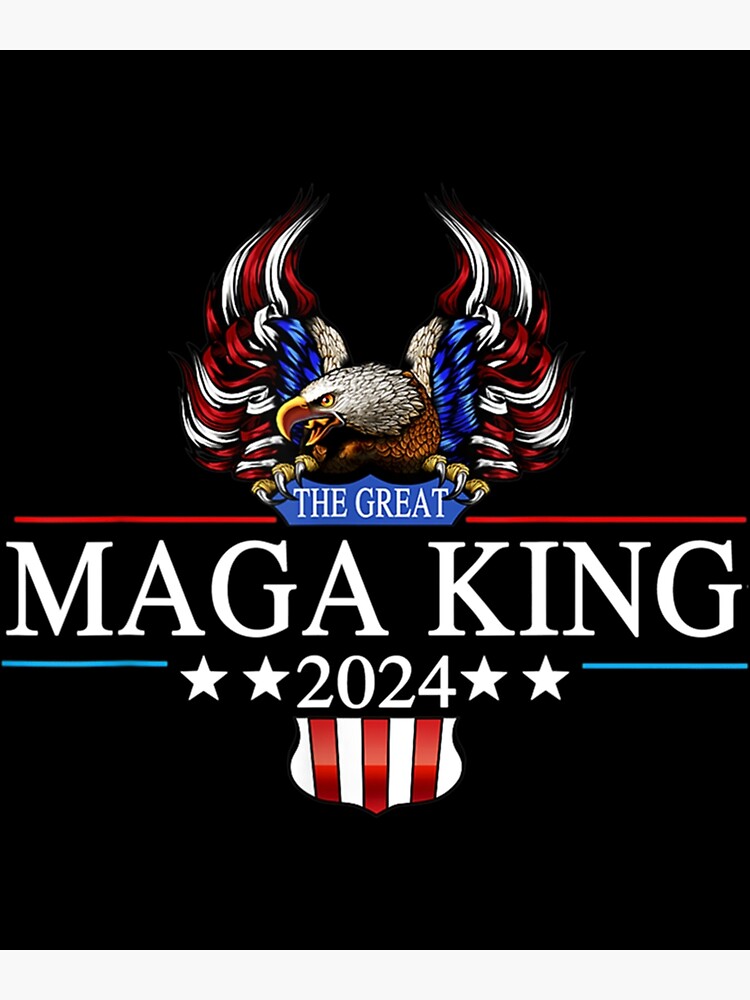 "Mega King Eagle USA Flag Proud Ultra Maga Trump 2024 " Art Print for